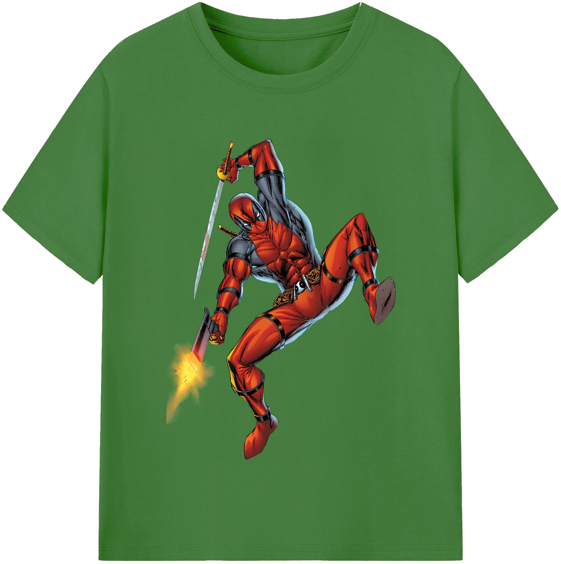 （画像用） Deadpool デッドプール レディースカジュアルプリントTシャツ（綿100％）